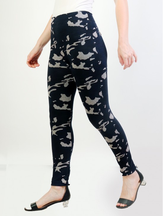 High Waist Denim Style Stretchy Legging (Fleece Lined)